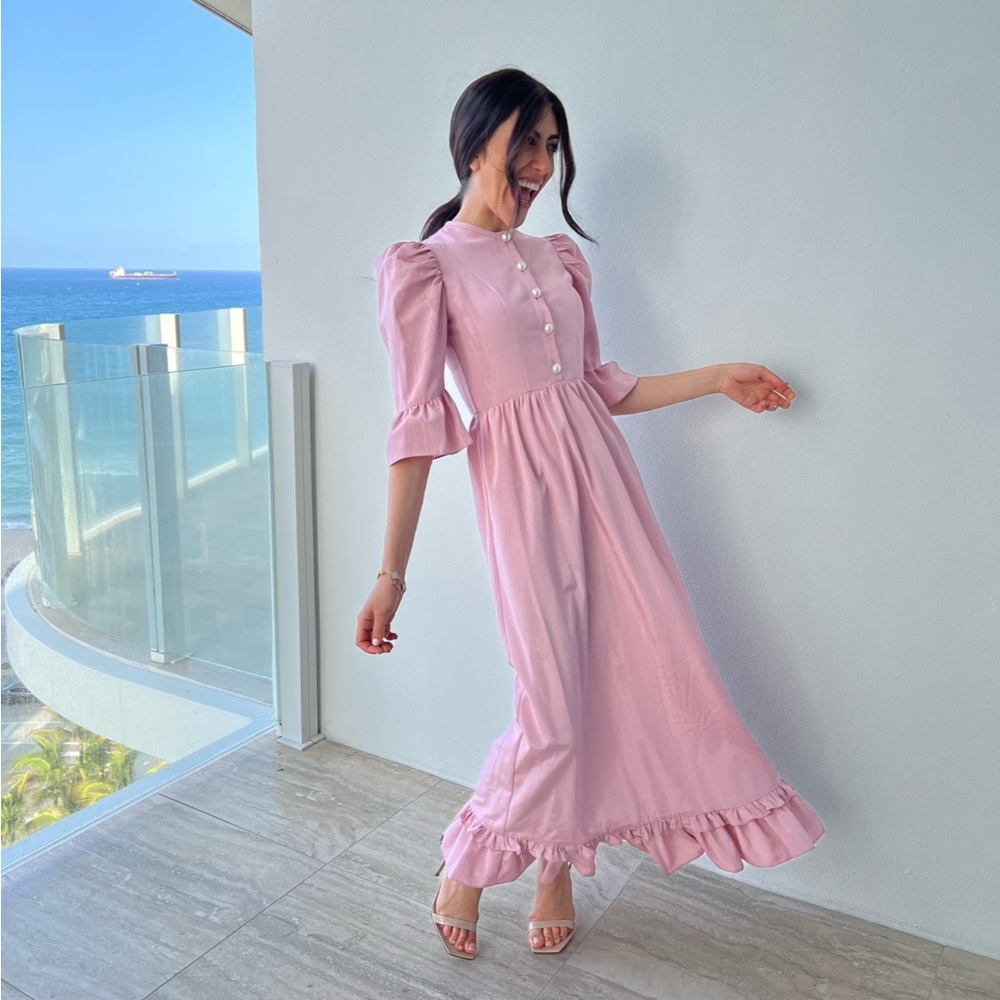 Batsheva Button Up Maxi Dress size 4